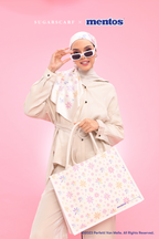Sugarscarf X Mentos Canvas Cotton 100% ToteBag in Flower Candy