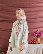 YES DEFECT - (Square ) Celeste In Mixed Silk Matte Satin (Restu)