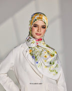 YES DEFECT - Matte Satin Silk Sq (Garden Whimsy) in Petal Glaze