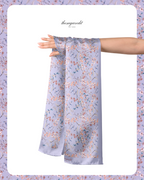 YES DEFECT - TSE Scarves of Love Paris Cotton Voile Long Shawl ( Luna )