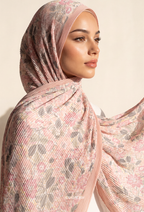 Fall In Love Wide Ultra Fine Pleated Shawl Ironless · in Aurora