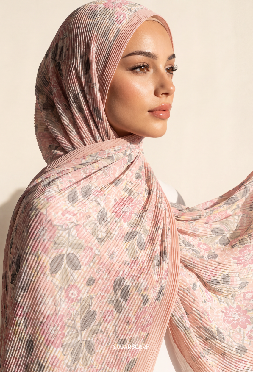 Fall In Love Wide Ultra Fine Pleated Shawl Ironless · in Aurora
