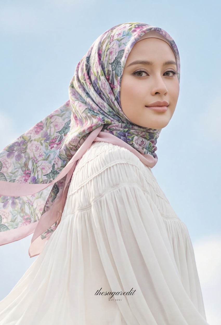 TSE BloomInvitation Japanese Cotton Voile Square - SweetAir