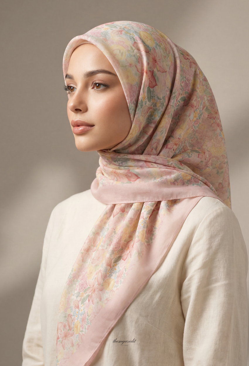 TSE Bloom JapaneseOsaka 47Inch Cotton Voile Square - Narina