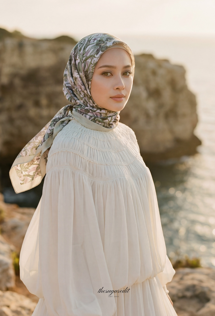 TSE Grace Collection Japanese Voile Square In Goals