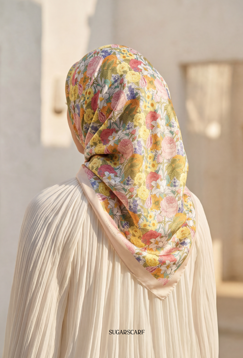 FallInLove Scarves Mixed Satin Square in Lisa