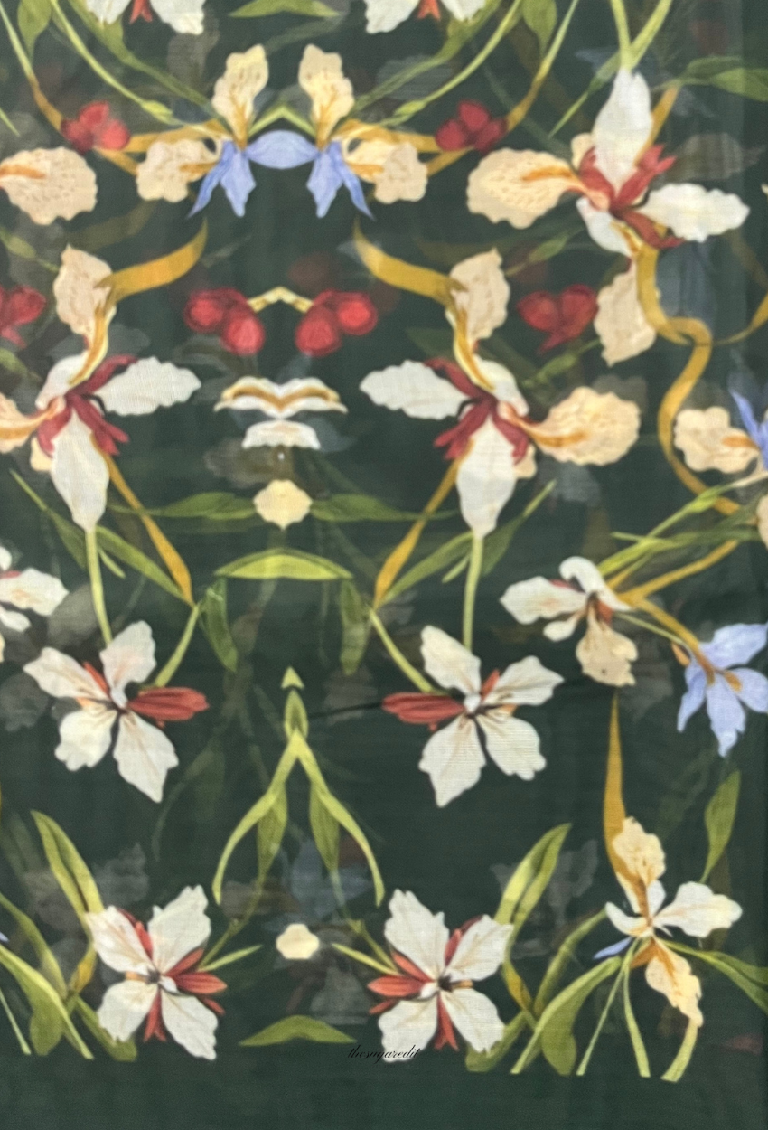 TSE Bloom JapaneseOsaka 47Inch Cotton Voile Square - Quinn