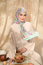 ( Square ) Classy Simpulan Mixed Satin Silk Satin ( TAKBIR )