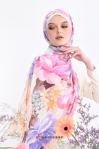 YES ( Full Wide Pleats Shawl ) Raya Vol 1 Seri Fiora ( SERI PAGI )