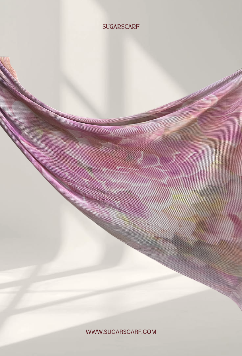 Fall In Love Wide Ultra Fine Pleated Shawl Ironless · in Norre