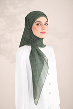 YES DEFECT - ( Square ) SSMonogramJP Voile in ( Salad )