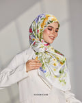 YES DEFECT - Matte Satin Silk Sq (Garden Whimsy) in Petal Glaze