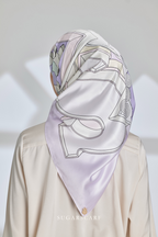 ( Square ) Seri Raya Riang Mixed Satin Silk Scarf (Pancake)