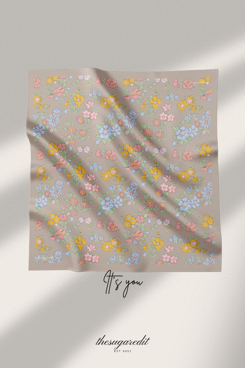 YES DEFECT - TSE Paris Cotton Voile Square Scarf ( It's You )