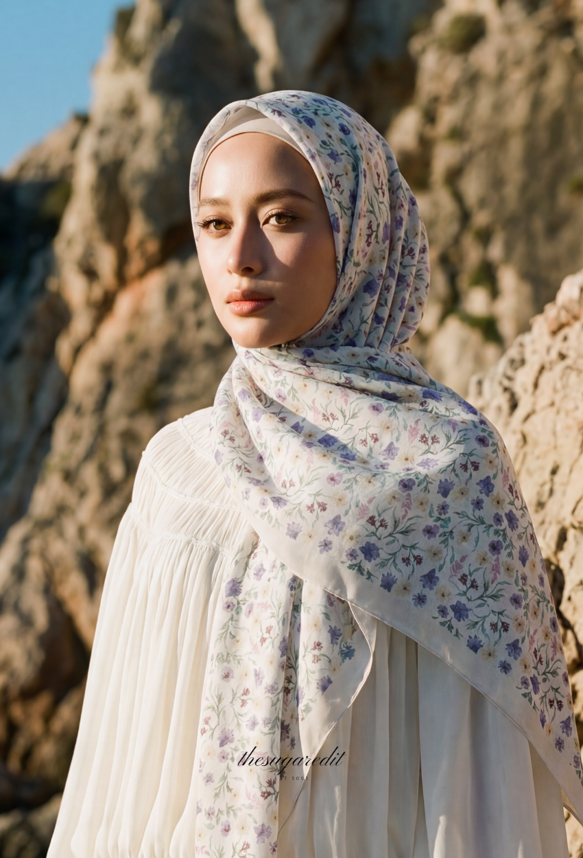 TSE BloomInvitation Japanese Cotton Voile Square In TheDarling