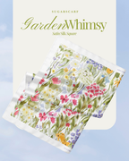 Korean Chiffon Long Shawl (Garden Whimsy) in Petal Glaze