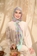 ( Square ) Classy Simpulan Mixed Satin Silk Satin ( TAKBIR )