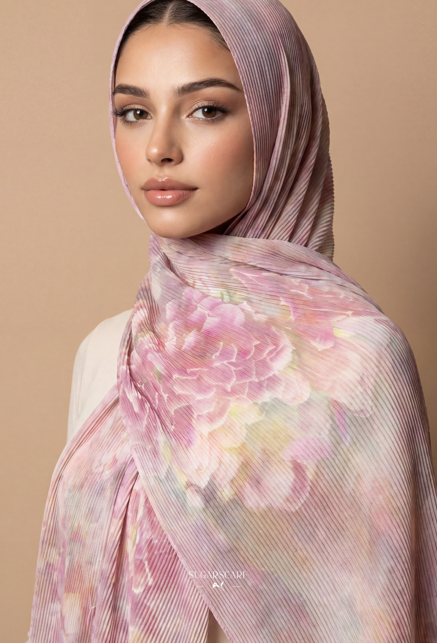 Fall In Love Wide Ultra Fine Pleated Shawl Ironless · in Norre