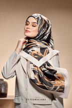 YES ( Square ) The Fresh Start Matte Satin Silk Scarf ( NEVER REGRET )