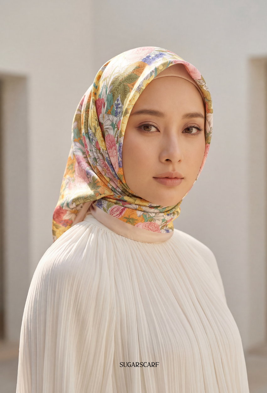 FallInLove Scarves Mixed Satin Square in Lisa