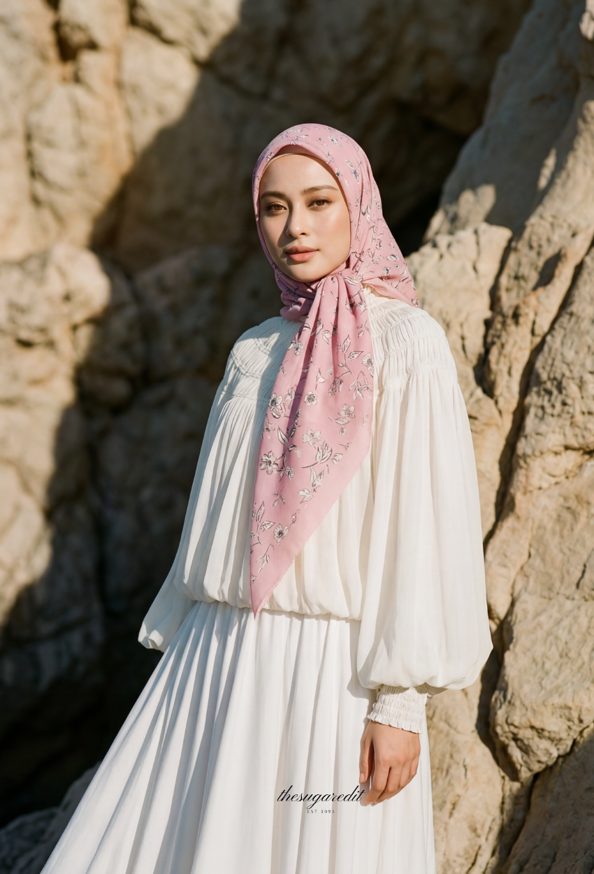 TSE Grace Collection Japanese Voile Square In GrowingGently