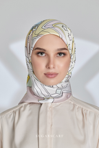 ( Square ) Seri Raya Riang Mixed Satin Silk Scarf ( TART NENAS )