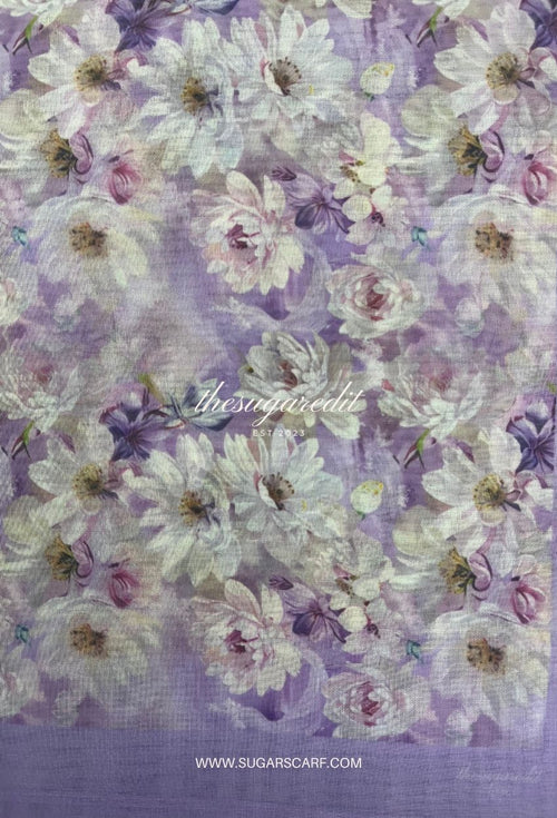 TSE Mod Japanese Cotton Voile Square In PurpleCalling