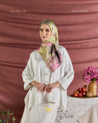 YES DEFECT (Square ) Celeste In Mixed Silk Matte Satin (Anggun)