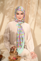 ( Square ) Classy Simpulan Mixed Satin Silk Satin ( TAKBIR )