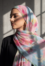 Fall In Love Wide Ultra Fine Pleated Shawl Ironless · in Oceane