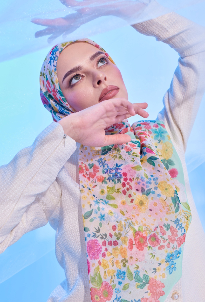 YES DEFECT - ( THESUGAREDIT Bella Blooming JapanCottonVoile In  ( CLAIRE DE LUNE )