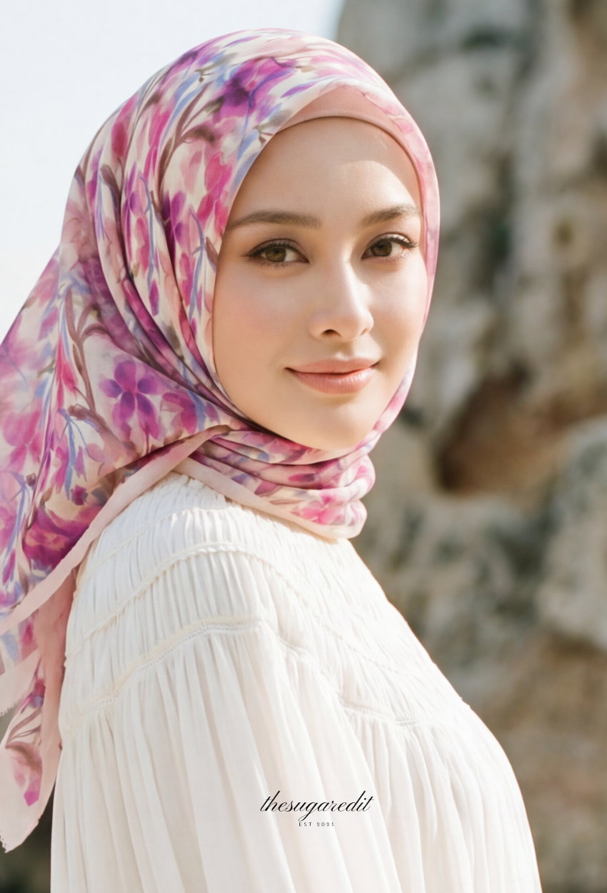 TSE BloomInvitation Japanese Cotton Voile Square Eris