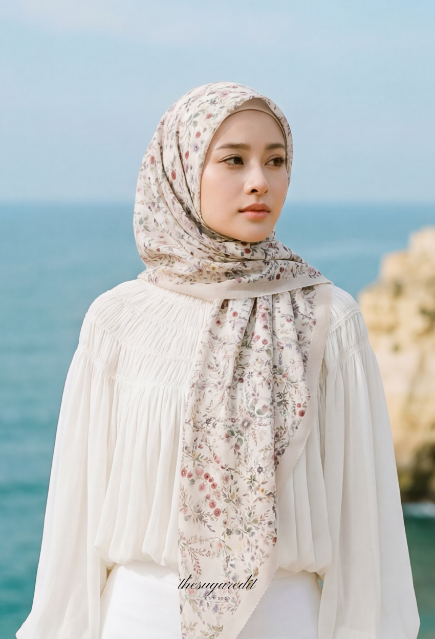 TSE BloomInvitation Japanese Cotton Voile Square NoorGarden