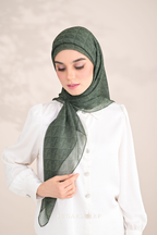 YES DEFECT - ( Square ) SSMonogramJP Voile in ( Salad )