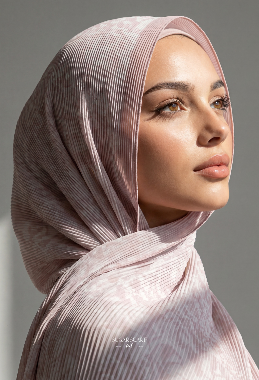 Fall In Love Wide Ultra Fine Pleated Shawl Ironless · in Rosie