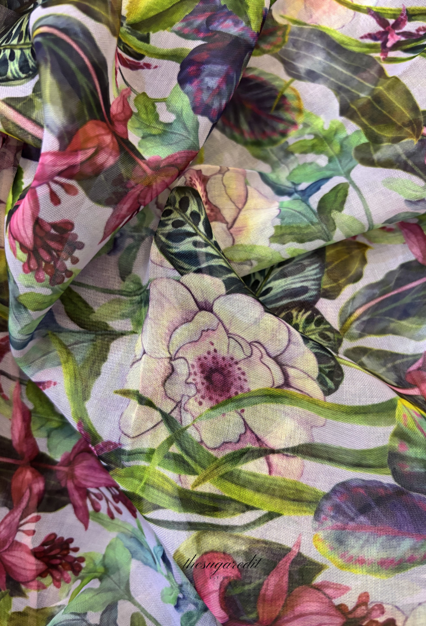 TSE BloomInvitation Japanese Cotton Voile Square - SweetAir