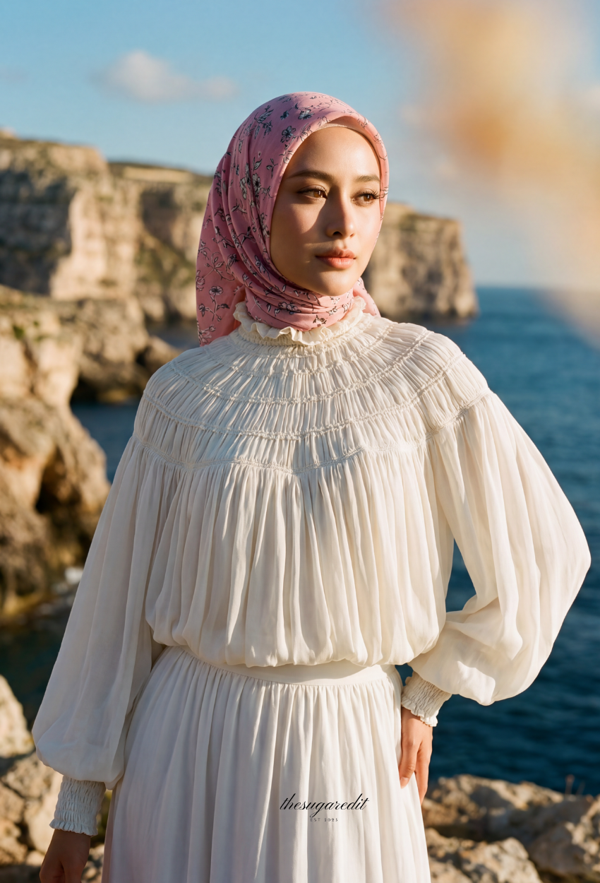 TSE Grace Collection Japanese Voile Square In GrowingGently