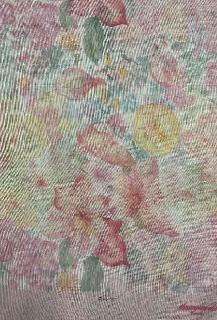 TSE Bloom JapaneseOsaka 47Inch Cotton Voile Square - Narina
