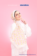 YES DEFECT - Sugarscarf X Mentos Paris Chiffon Shawl In Fruity