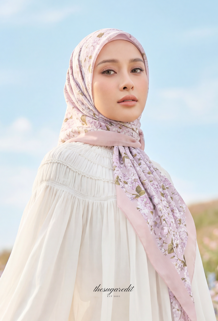 TSE BloomInvitation Japanese Cotton Voile Square - Nyra