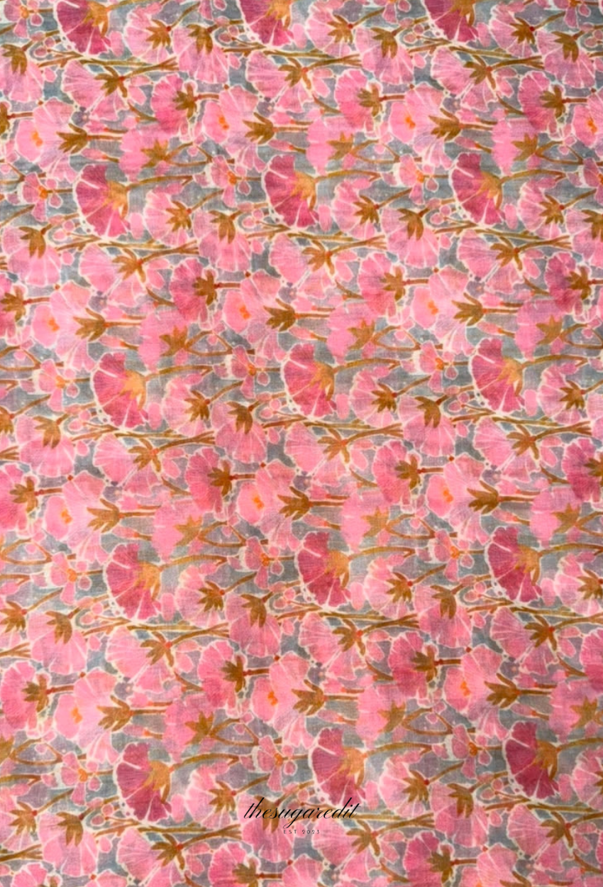 TSE BloomInvitation Japanese Cotton Voile Square -Gaya Island
