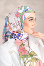 YES ( Square ) Blooming Matte Satin Silk Square ( VISIONARY )