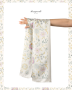 YES DEFECT - TSE Scarves of Love Paris Cotton Voile Long Shawl ( Solace )