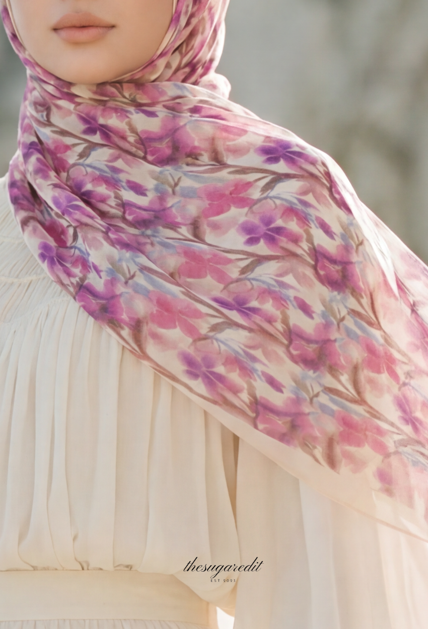 TSE BloomInvitation Japanese Cotton Voile Square Eris