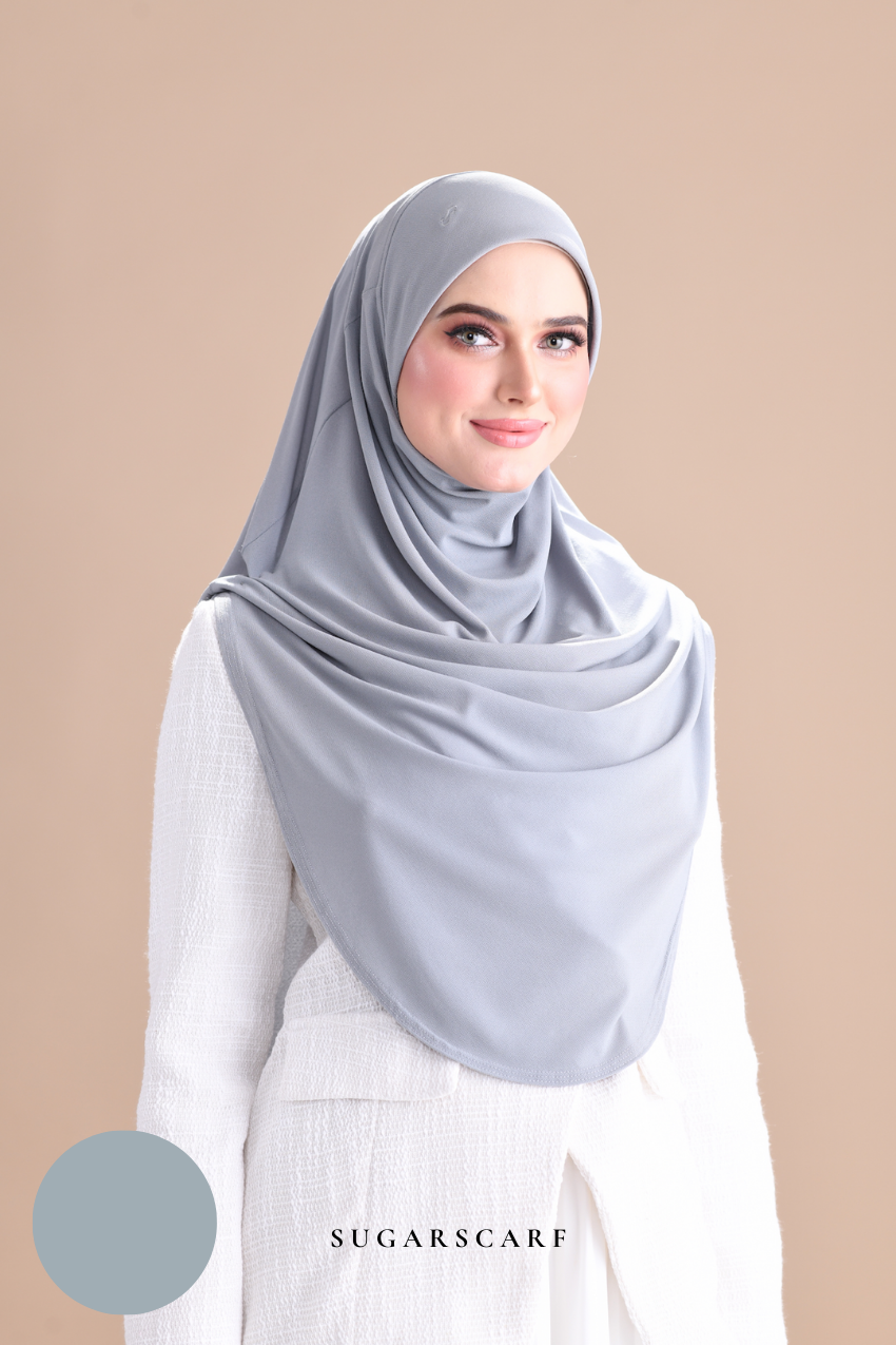 Iris Slip On Plain Hijab (Rain)