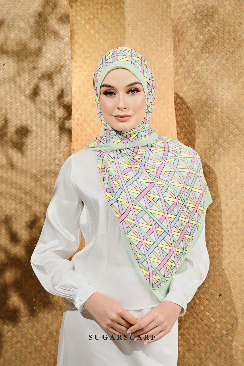 ( Full Wide Pleats Shawl ) Classy Simpulan ( ANYAMAN )
