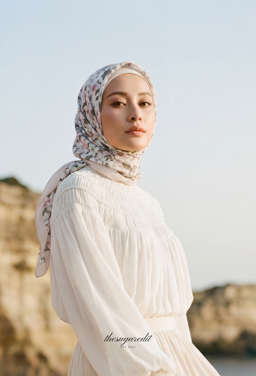 TSE Grace Collection Japanese Voile Square In MidnightAdore