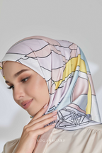 ( Square ) Garden of Hurrem Bloom Mixed Silk Satin Scarf ( ELA )