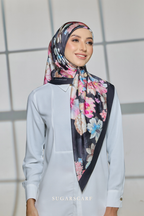 ( Square ) Celeste Matte Satin Silk Scarf ( LUNAR GRACE )