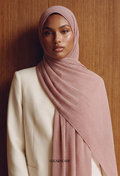 ( Full Wide Pleats Shawl ) Elegant Folds Everyday - Toasted